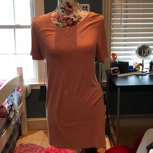Pink T-shirt dress
